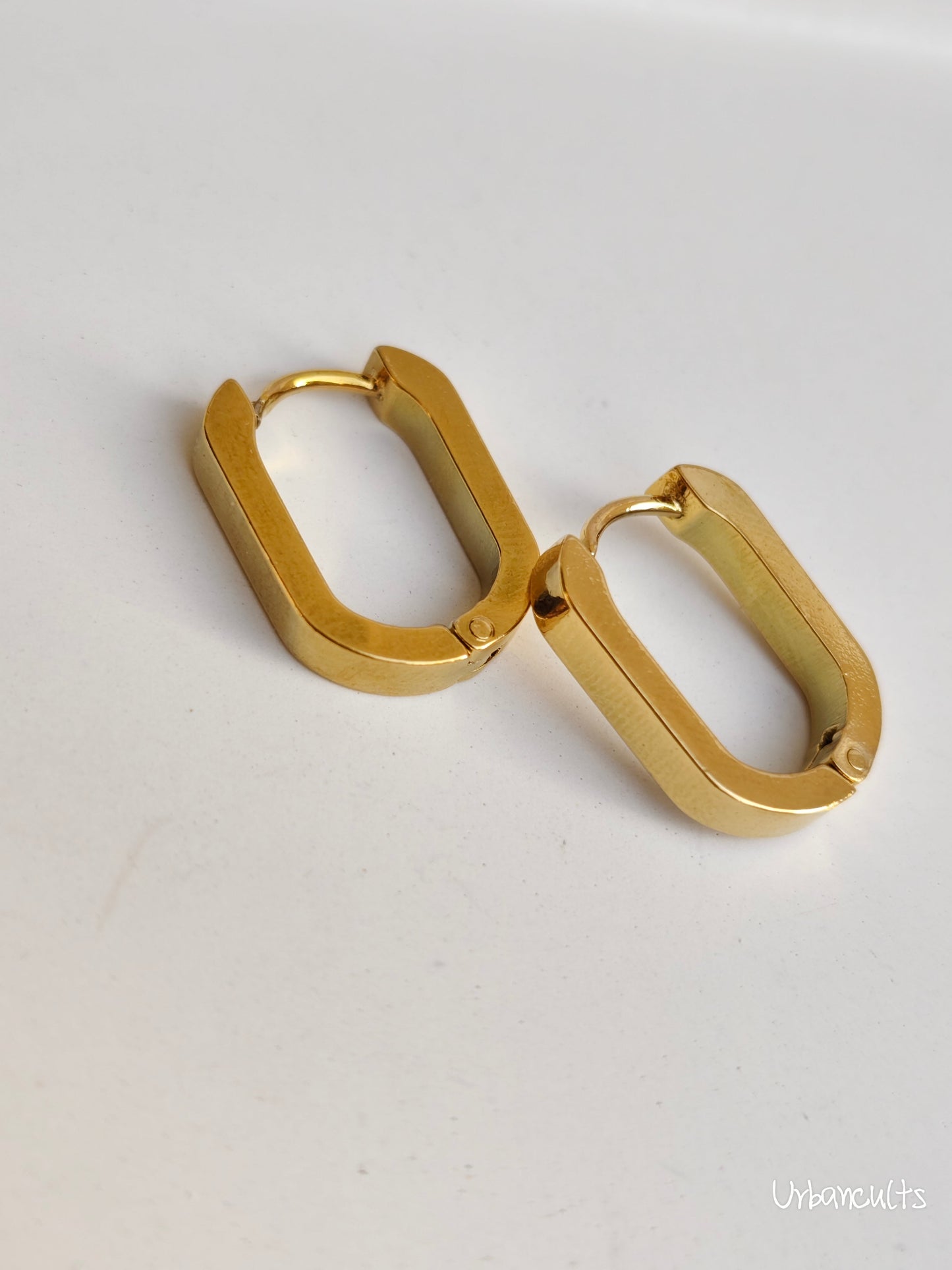 Sleek Oblong Hoops