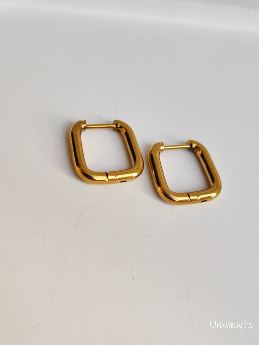 Square Huggie Hoops