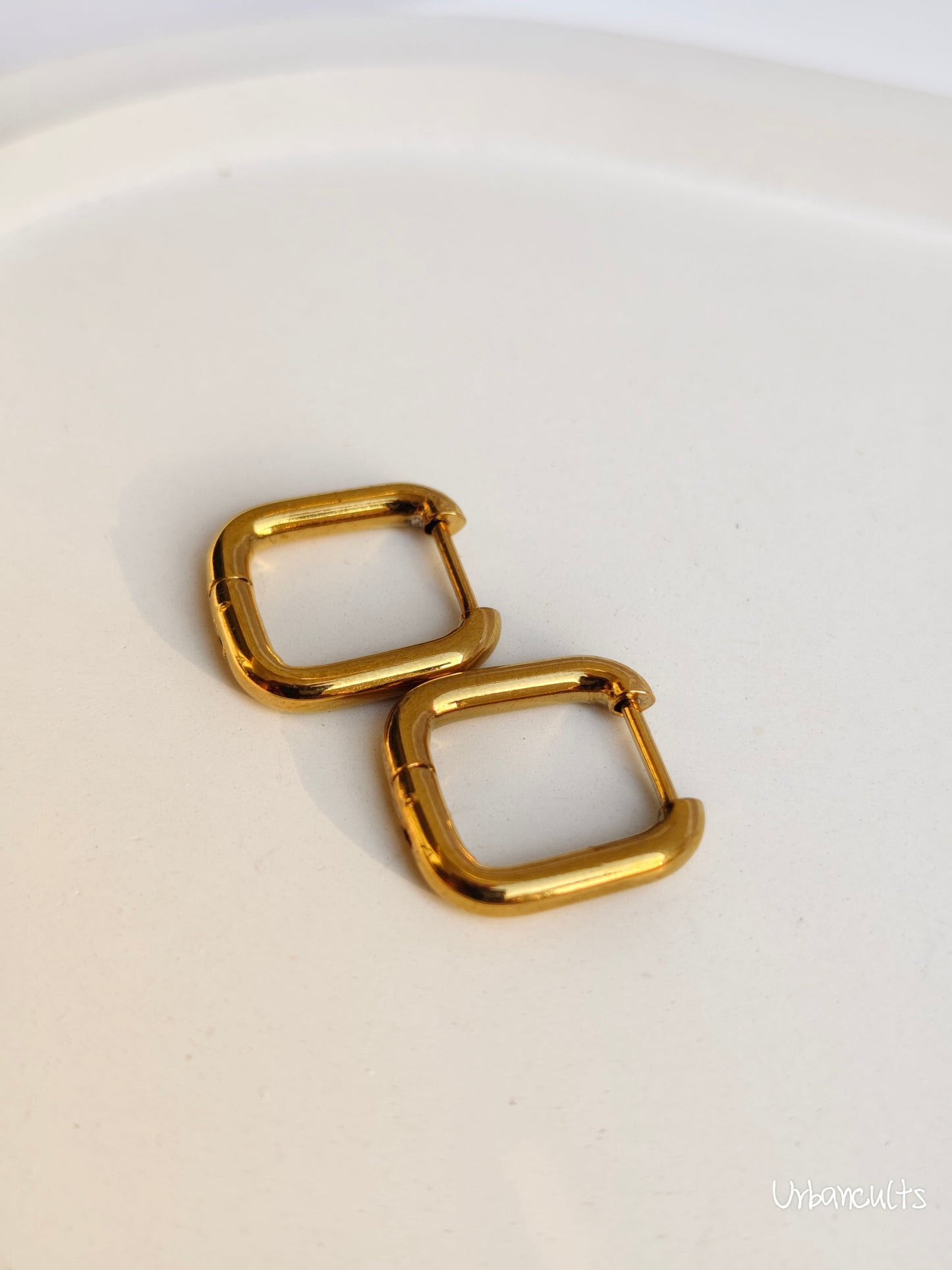 Square Huggie Hoops