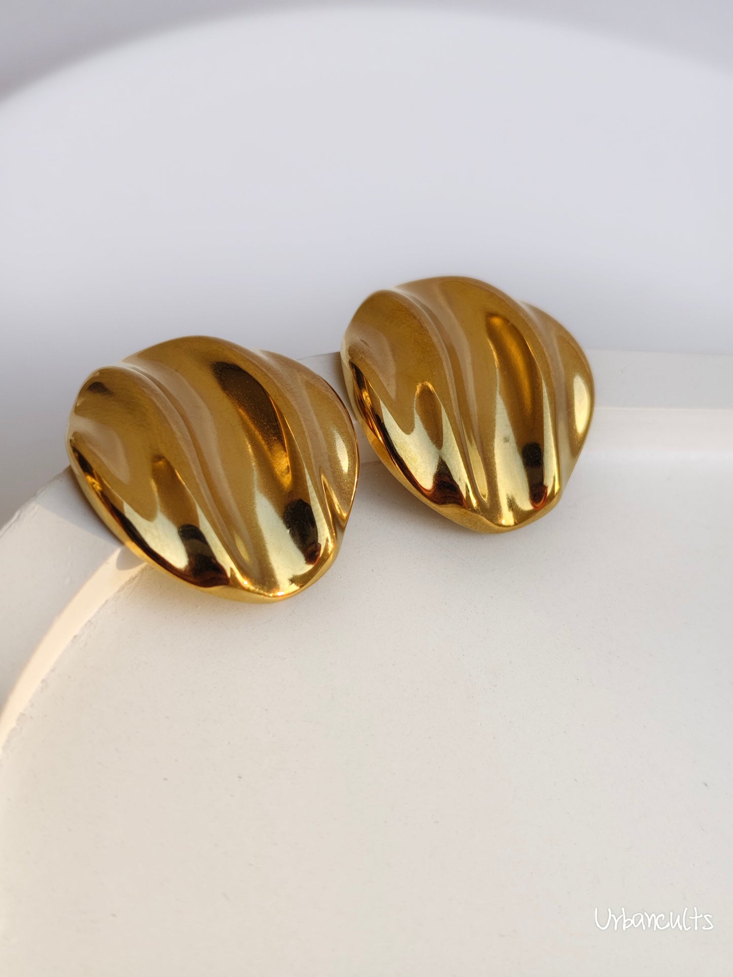 Golden Wave Earring