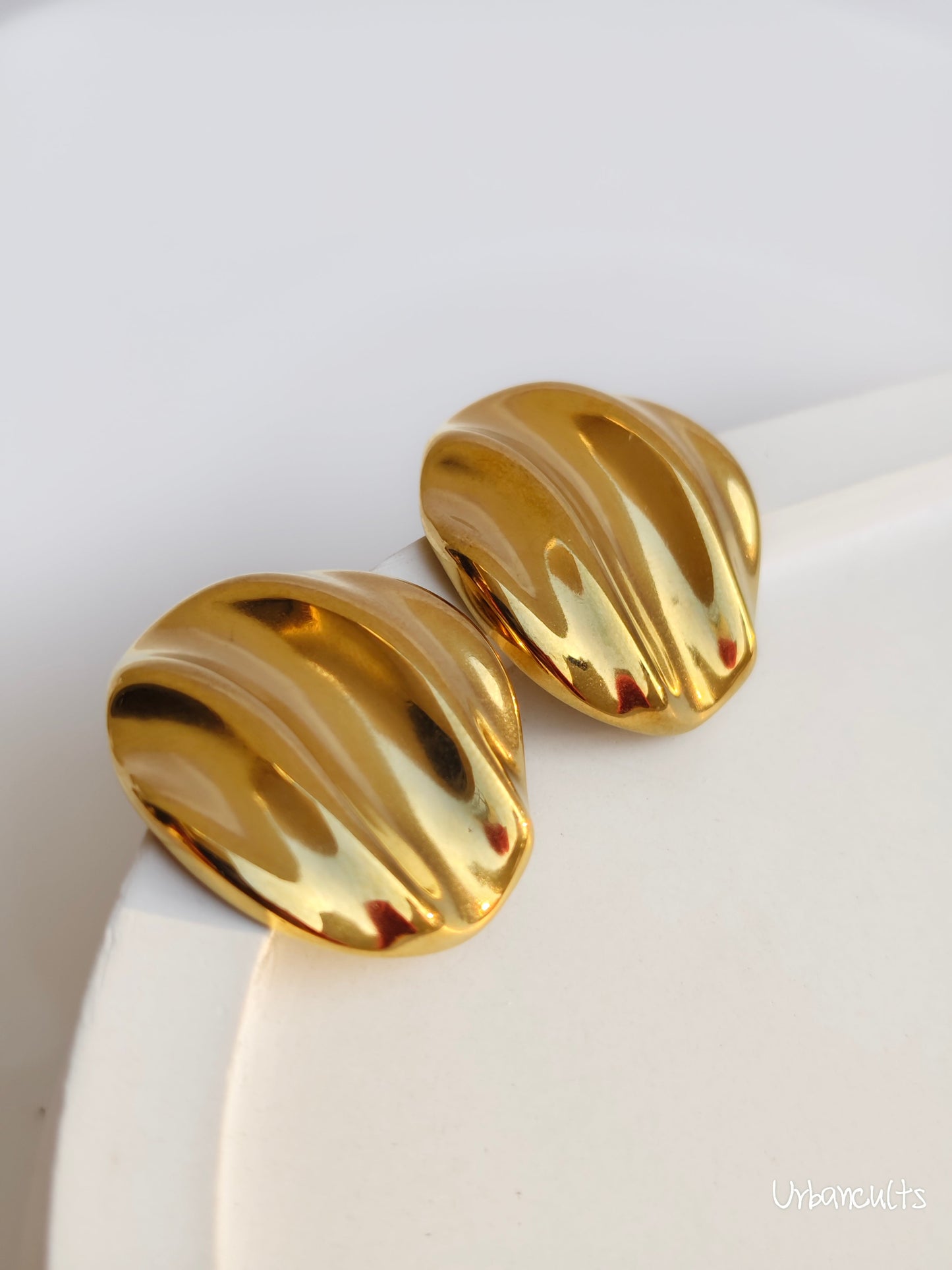 Golden Wave Earring