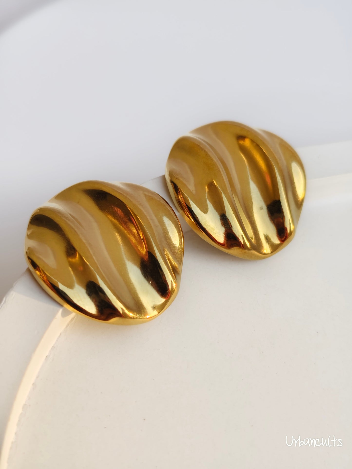 Golden Wave Earring