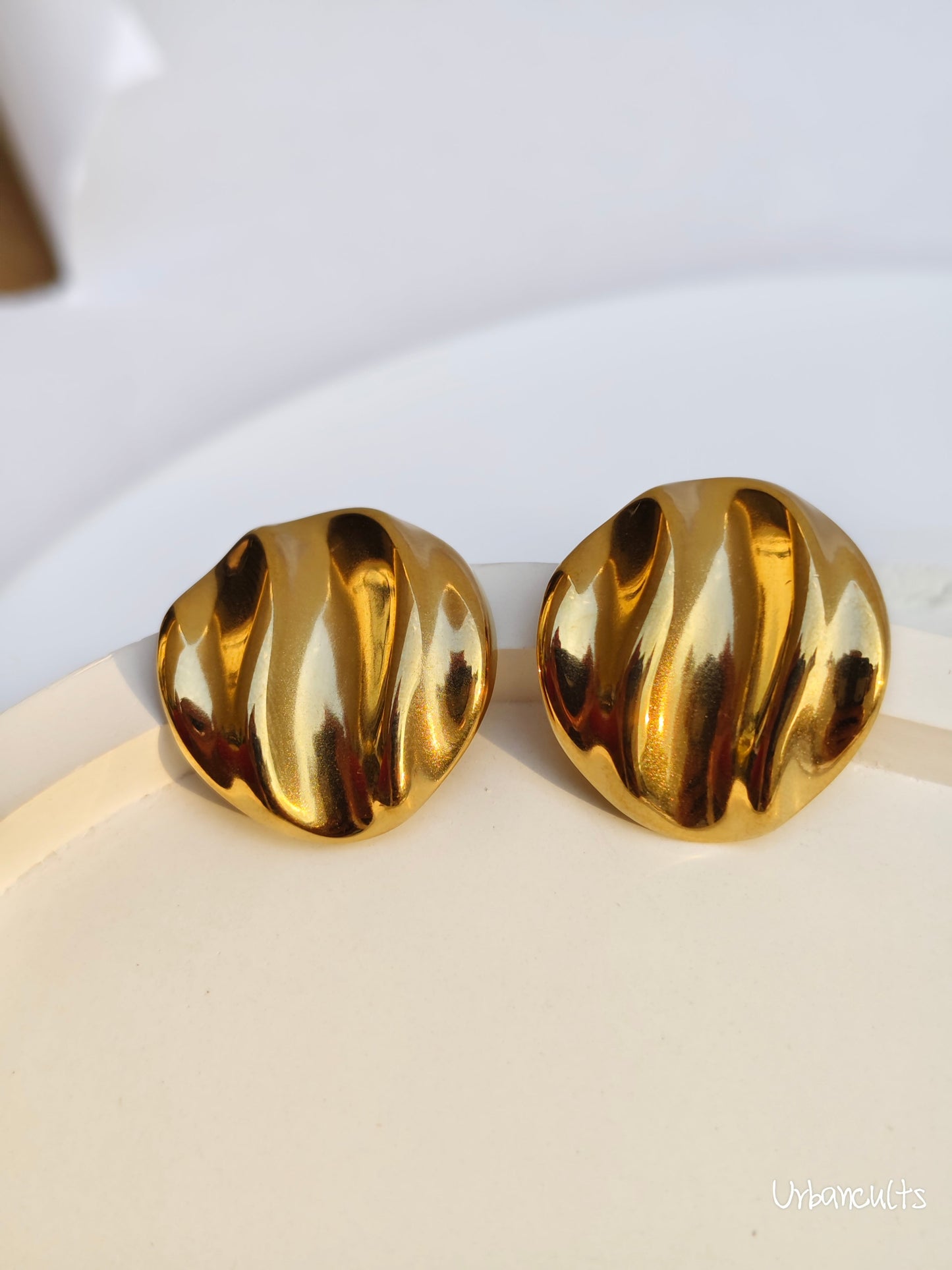 Golden Wave Earring