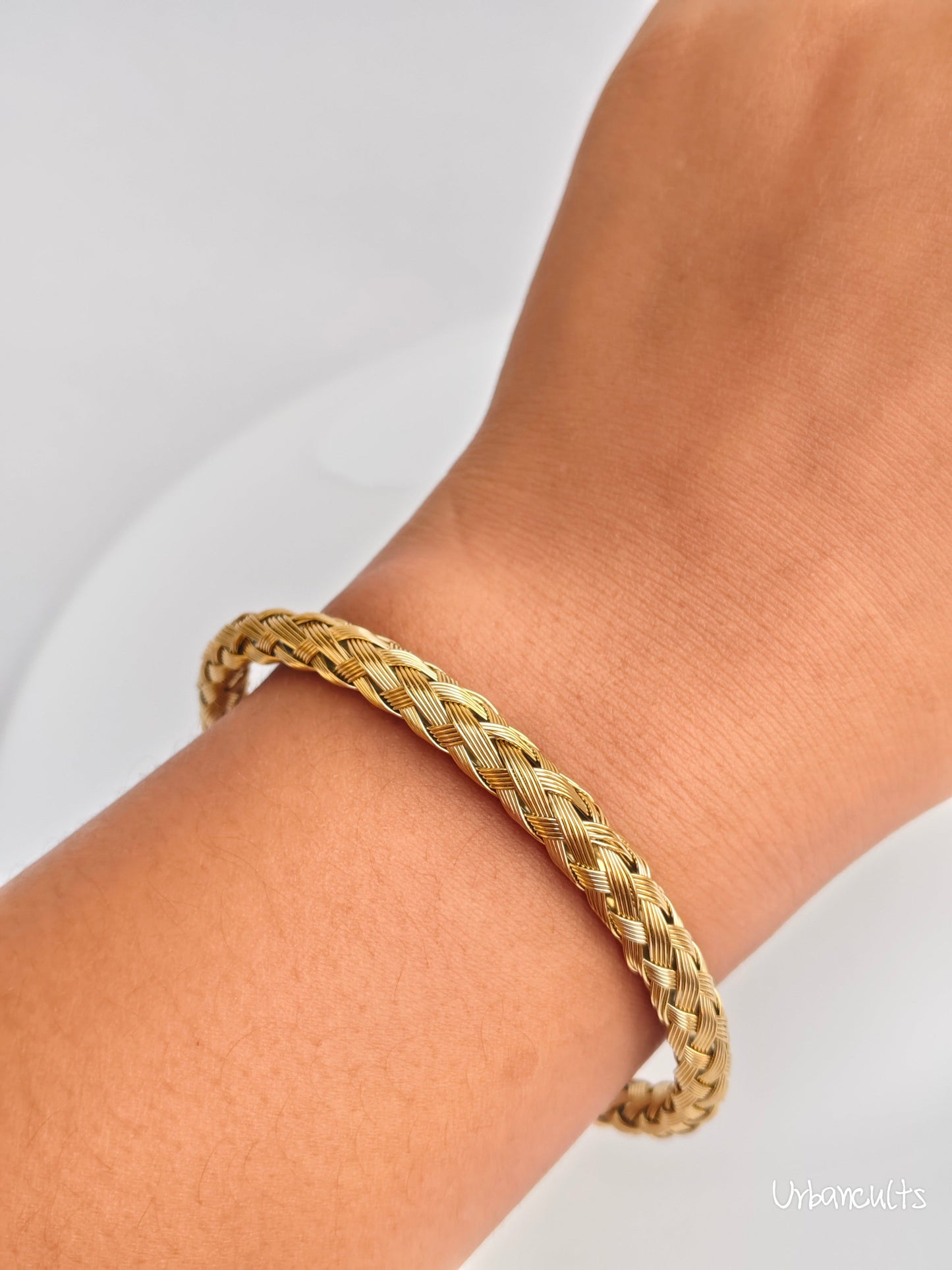 Golden Braided Cuff