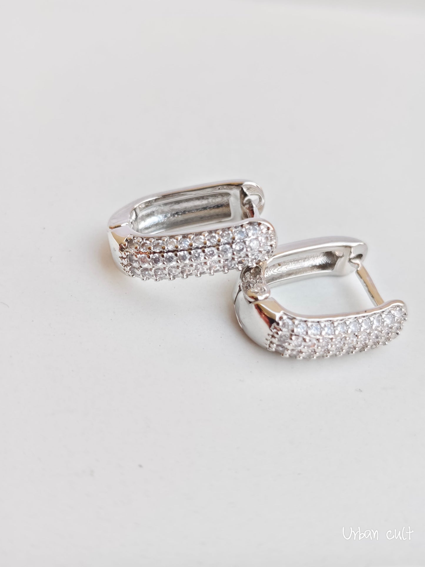 Silver Shimmer Hoops