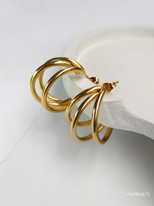 Golden Orbit Hoops