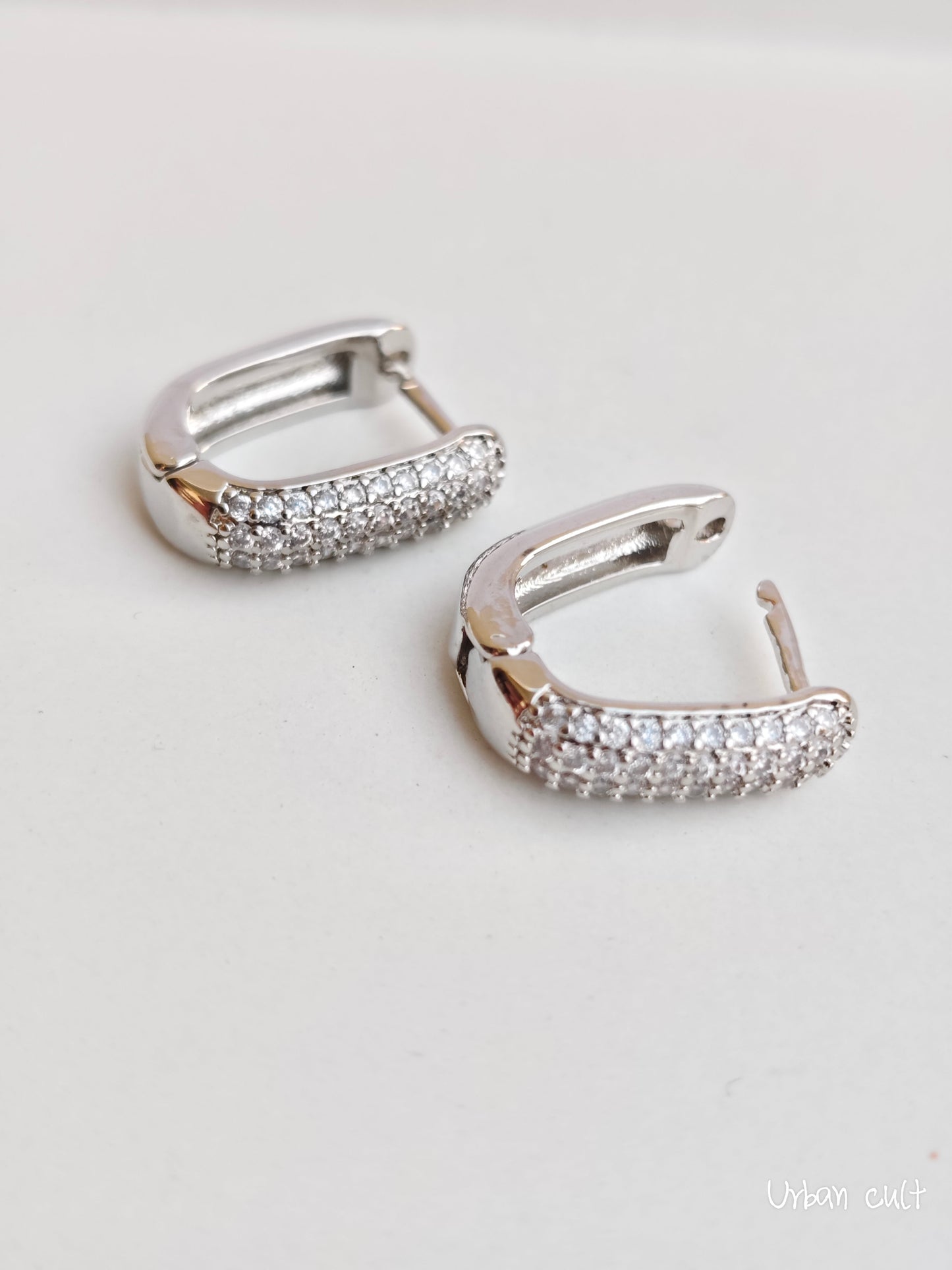 Silver Shimmer Hoops