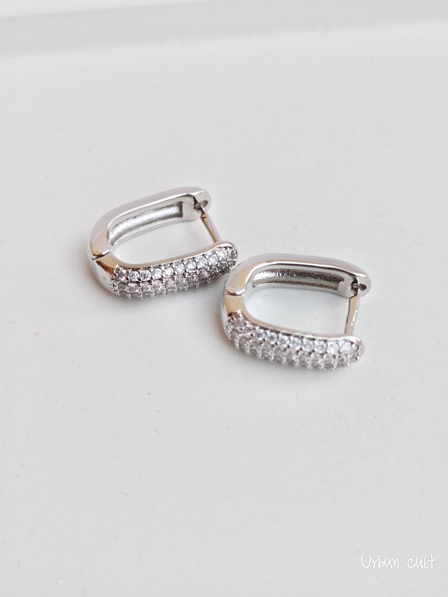 Silver Shimmer Hoops