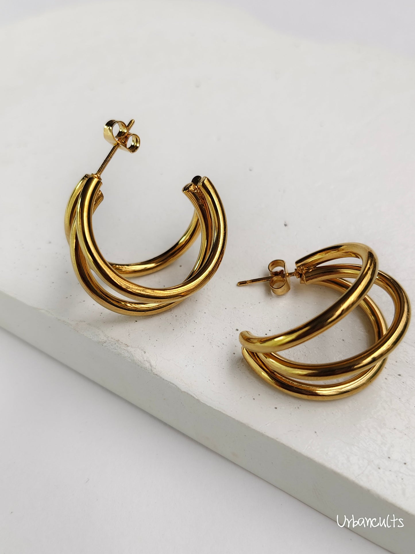 Golden Orbit Hoops